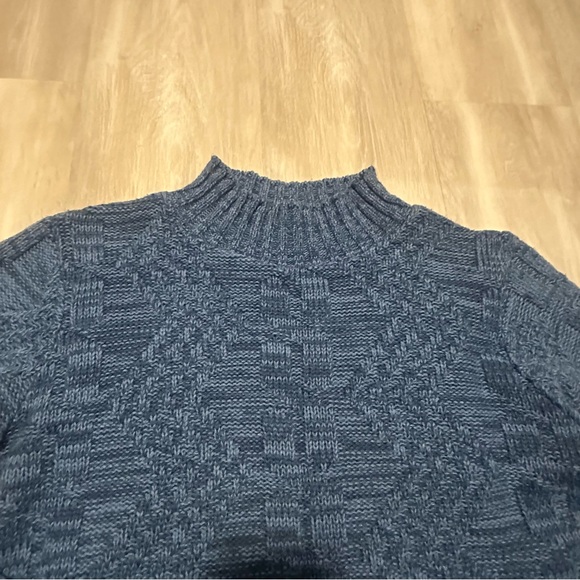 Billie Brooks Blue Heavy Knit Chunky Sweater Sz L - Picture 5 of 8